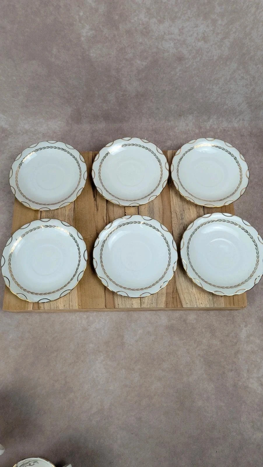 Lot de 6 tasses Gien Yokohama & 6 soucoupes M&s – porcelaine française – photo 3